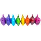 Rainbow Colored 3.5 inch Medium Hanging Glass Hearts (set of 8)